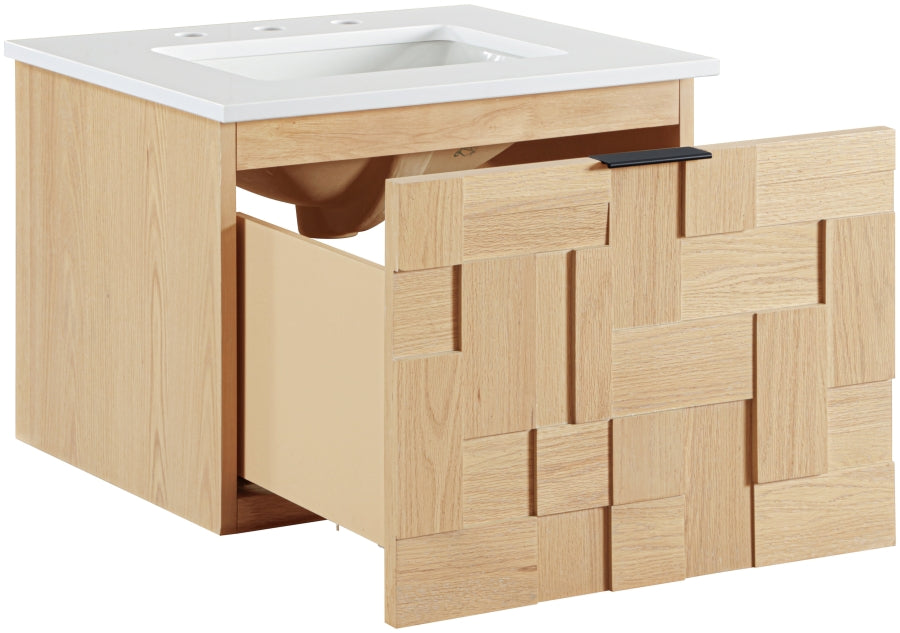 Meuble-lavabo mural pour salle de bain avec lavabo inclus