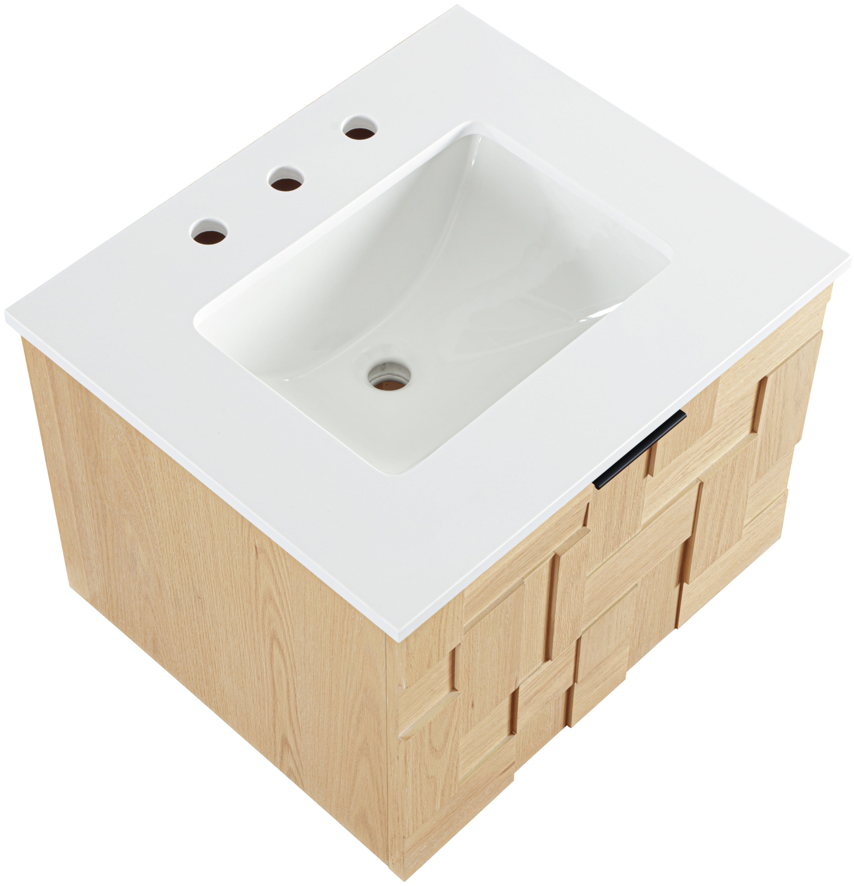 Meuble-lavabo mural pour salle de bain avec lavabo inclus