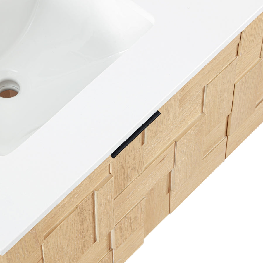 Meuble-lavabo mural pour salle de bain avec lavabo inclus