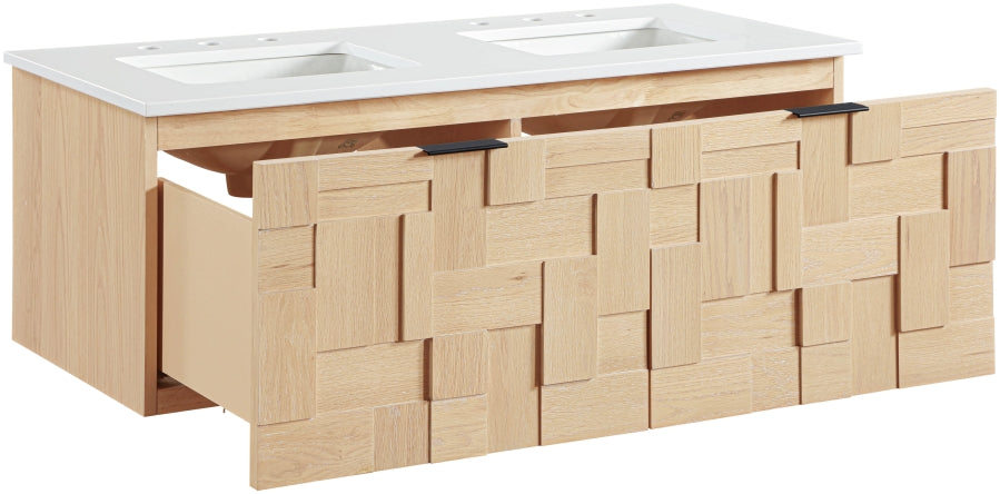 Meuble-lavabo mural pour salle de bain avec lavabo inclus