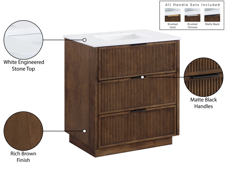 Meuble-lavabo mural pour salle de bain avec lavabo inclus