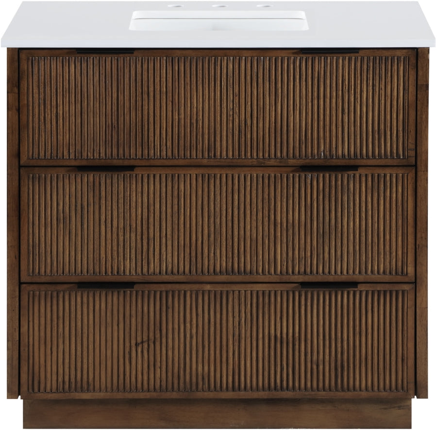 Willard White Engineered Stone And Solid Wood Bathroom Vanity