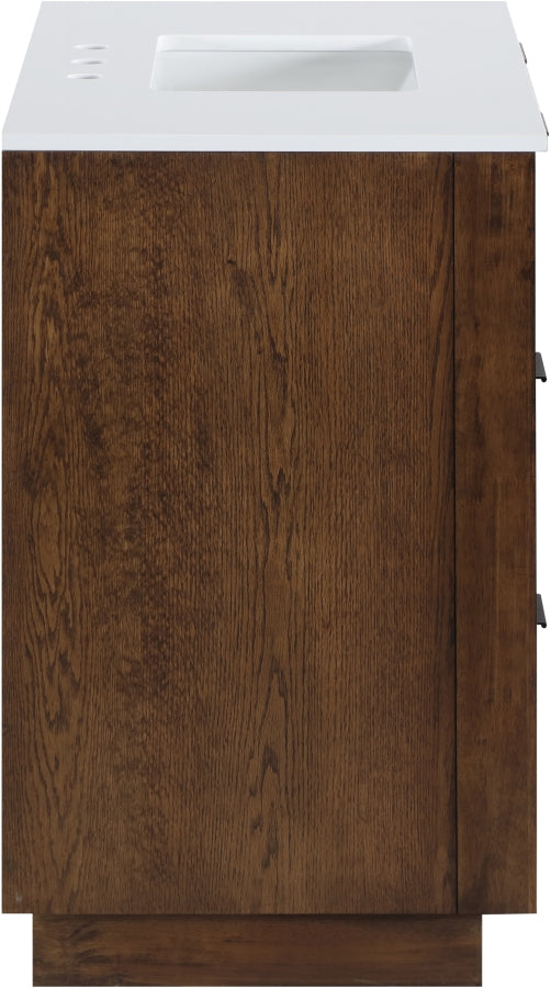 Willard White Engineered Stone And Solid Wood Bathroom Vanity