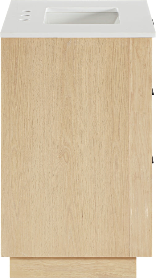 Willard White Engineered Stone And Solid Wood Bathroom Vanity