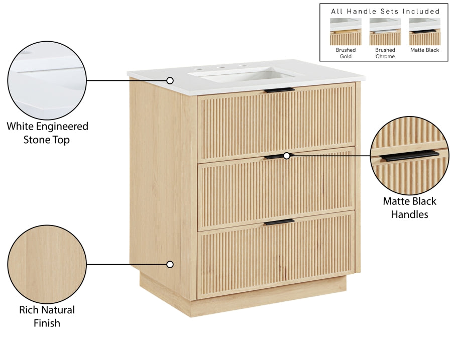 Meuble-lavabo mural pour salle de bain avec lavabo inclus