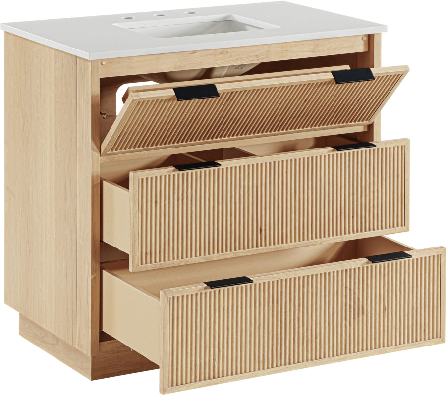 Meuble-lavabo mural pour salle de bain avec lavabo inclus