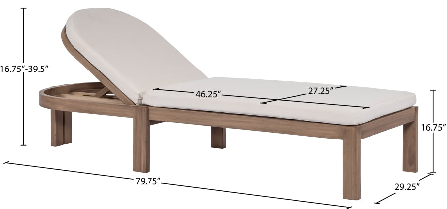 Newport Water Resistant Fabric Upholstered Outdoor Patio Lounge Chair