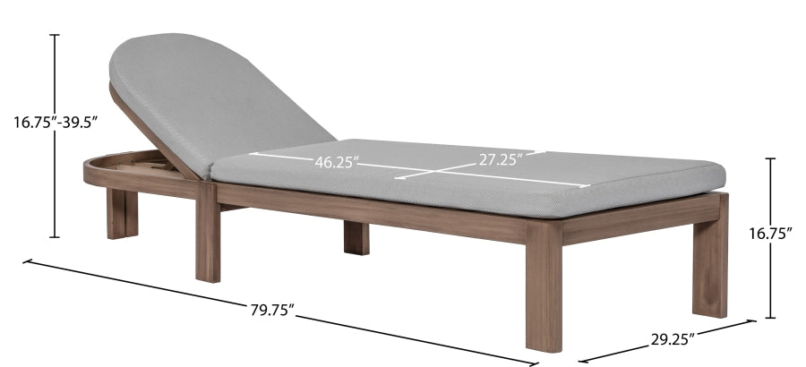 Newport Water Resistant Fabric Upholstered Outdoor Patio Lounge Chair