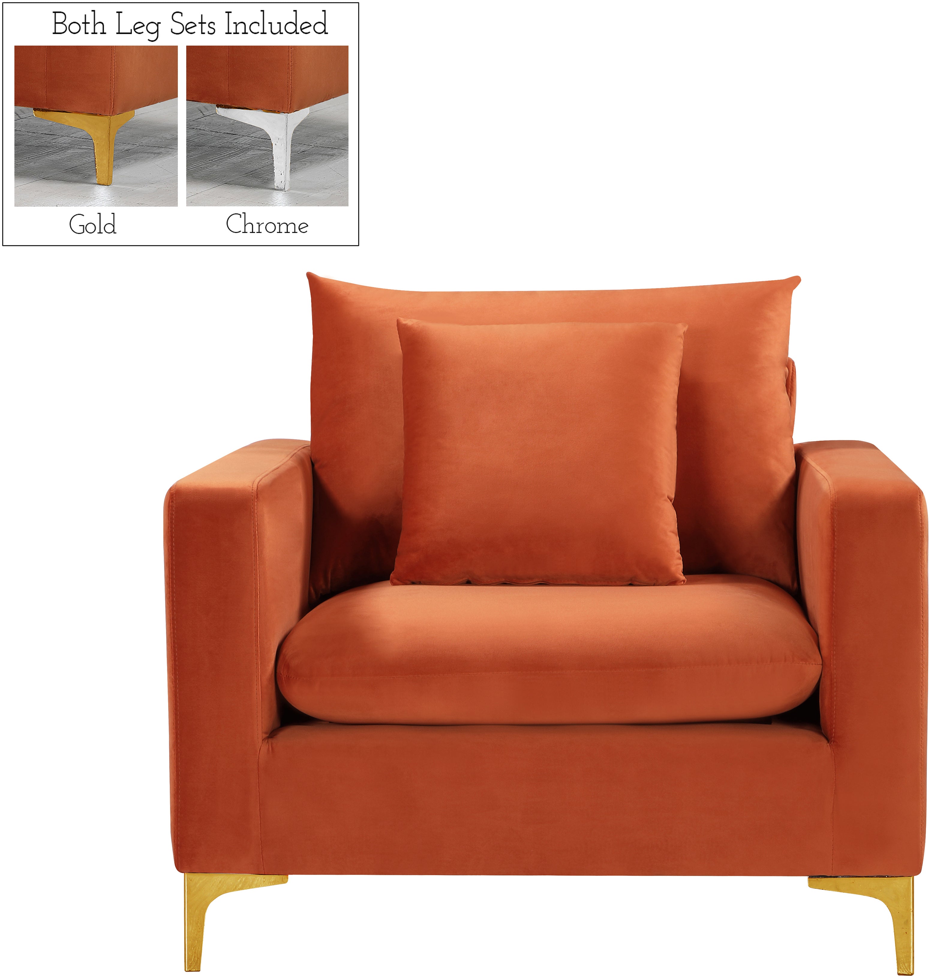 Fauteuil d'appoint rembourré en chenille Vivi 
