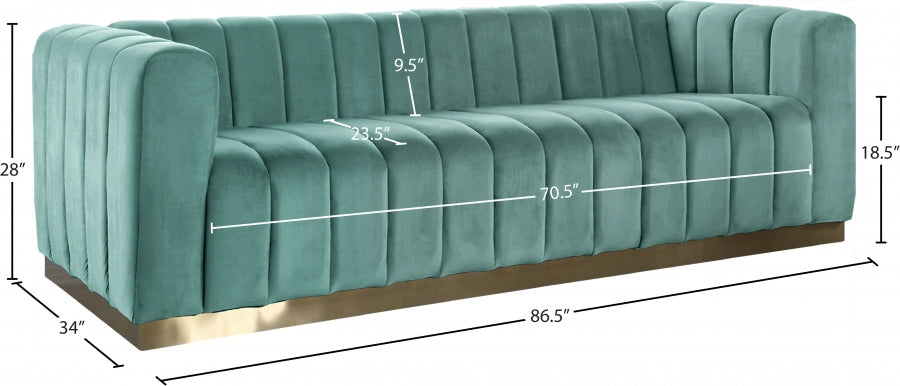 Marlon Velvet Sofa