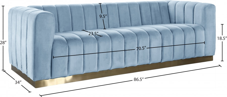 Marlon Velvet Sofa