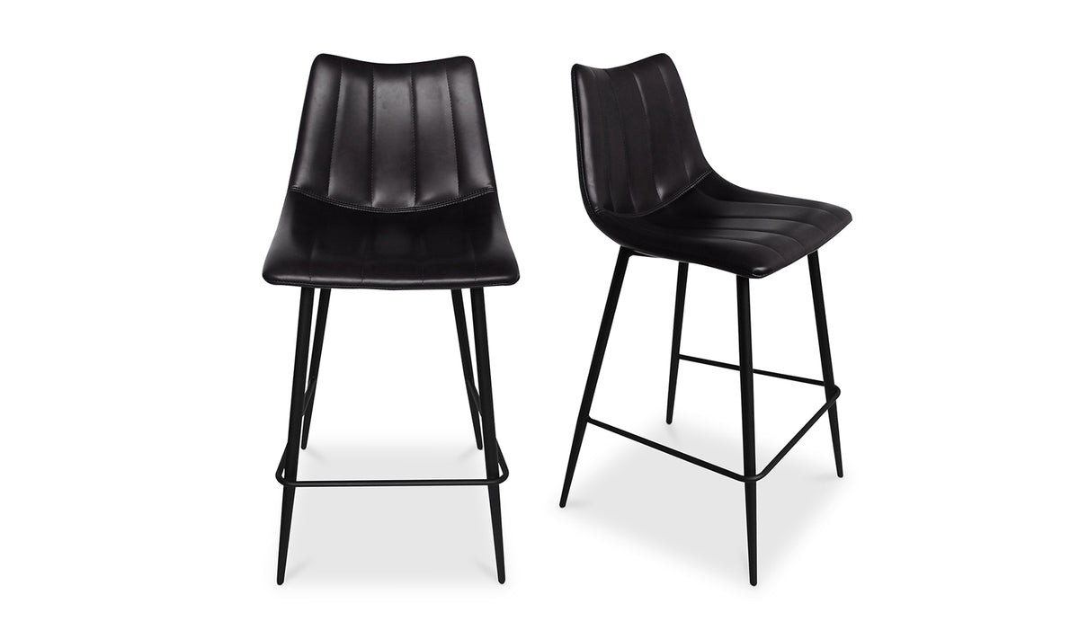 Alibi Counter Stool Matte Black -Set of Two