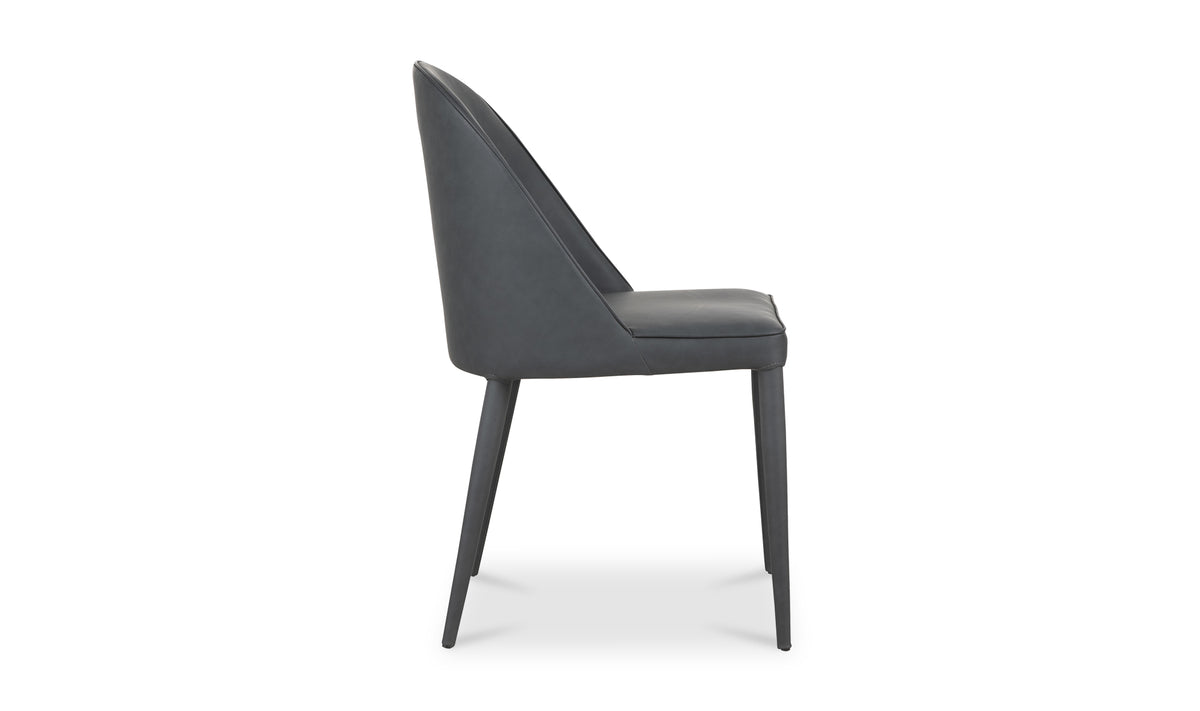 Burton Dining Chair Black Fade Vegan Leather Set of 2