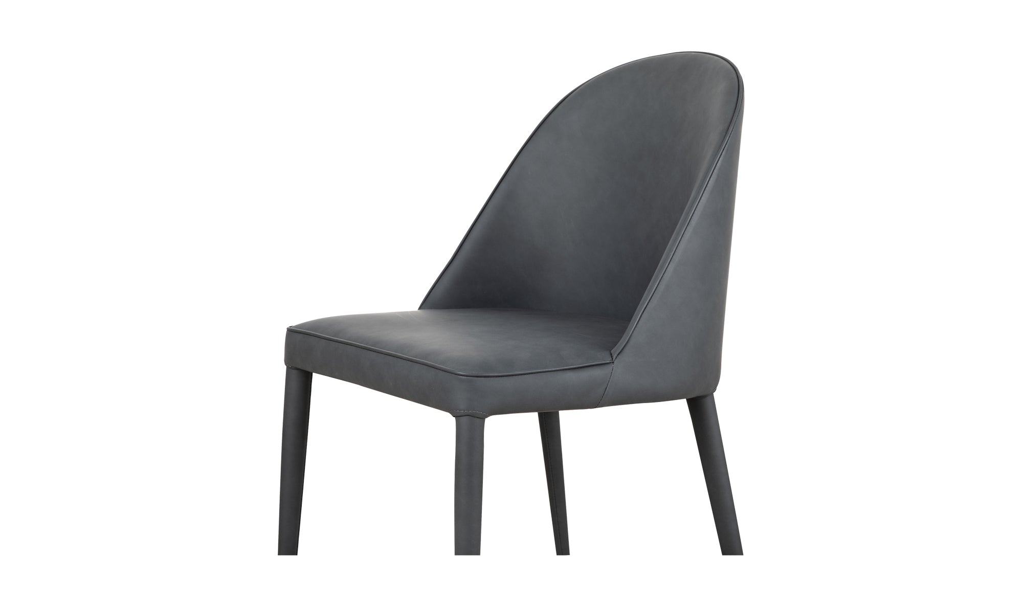 Burton Dining Chair Black Fade Vegan Leather Set of 2