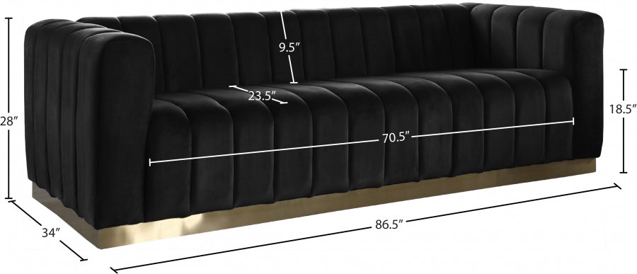 Marlon Velvet Sofa