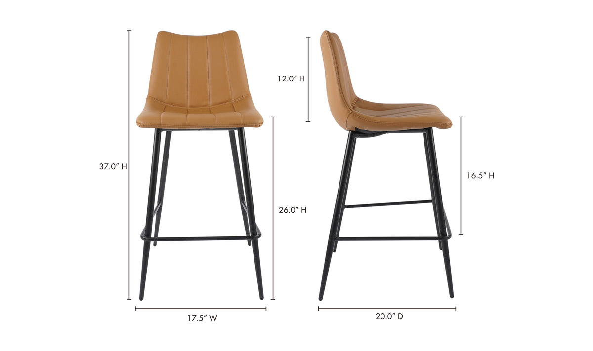 Alibi Counter Stool Matte Black -Set of Two
