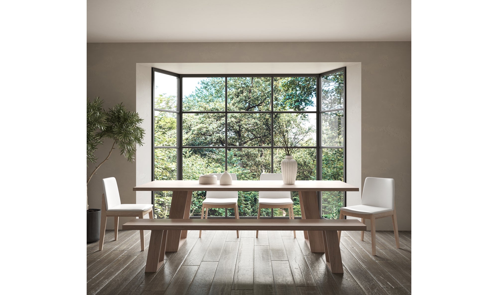 Deco Oak Dining Chair Set Of 2