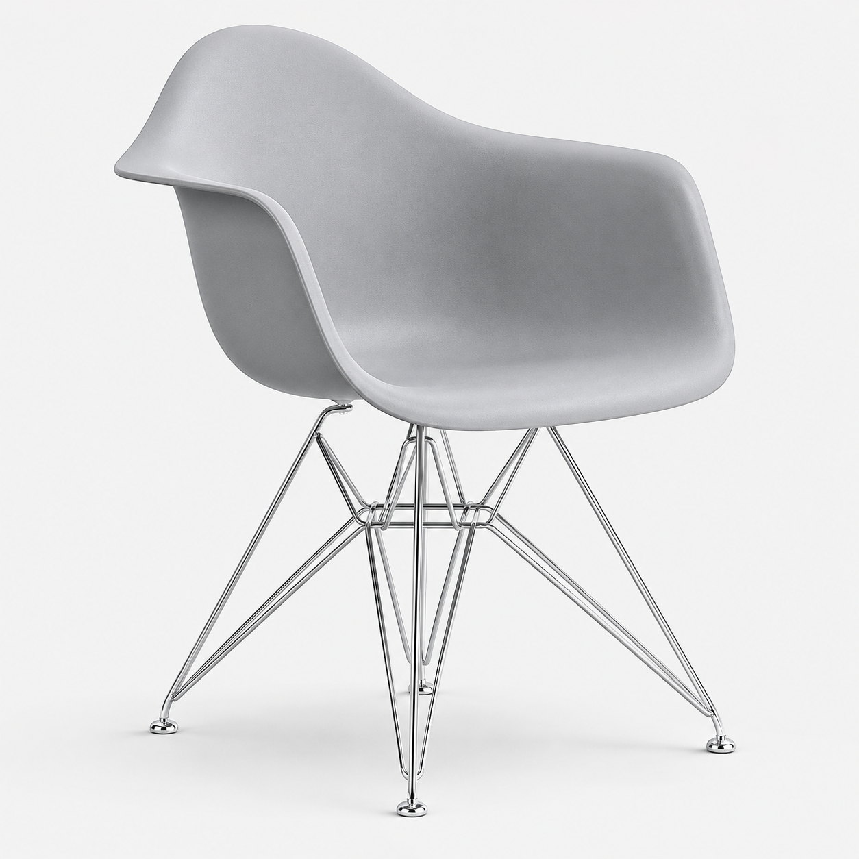 Eames Molded Plastic Armchair - Chrome Legs