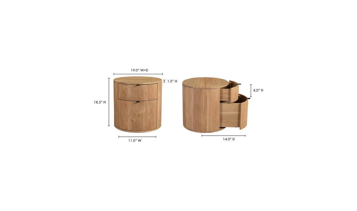 Theo 2 Drawer Nightstand