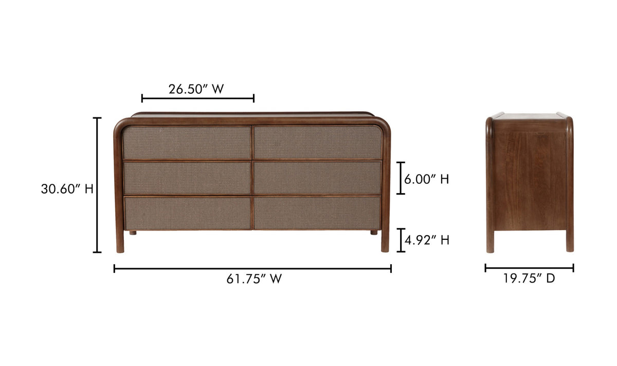 Rye 6 Drawer Dresser