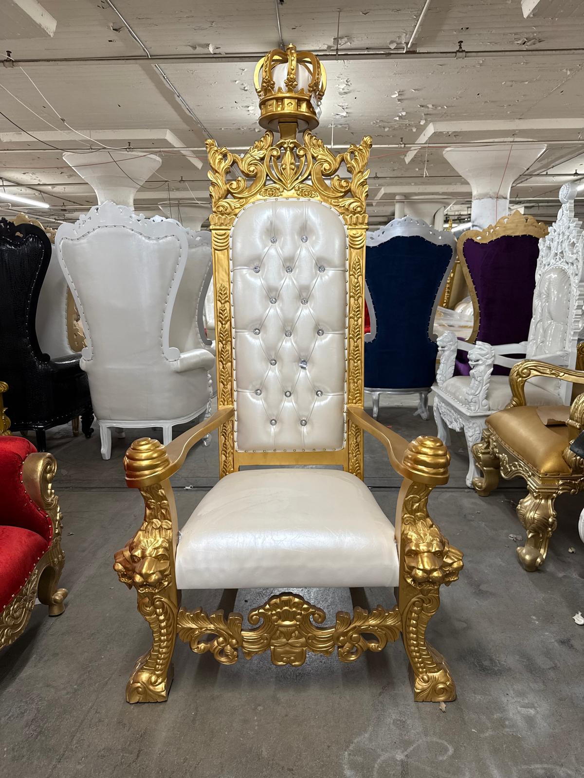 King Solomon Emperor Crown Royal Throne Chair