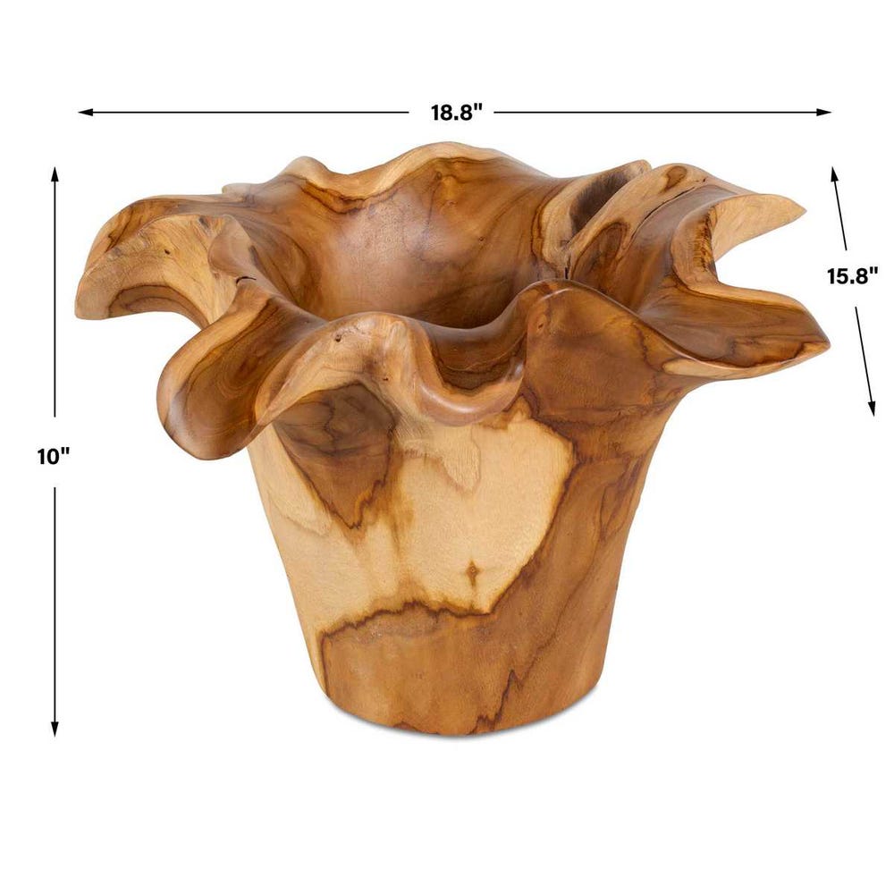 Teak Flow Outdoor Bowl