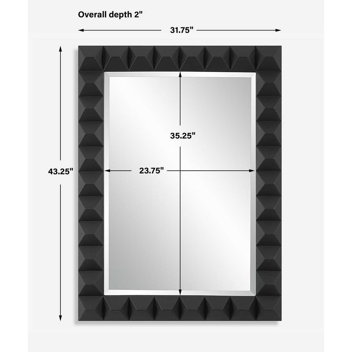 Studded Mirror, Black
