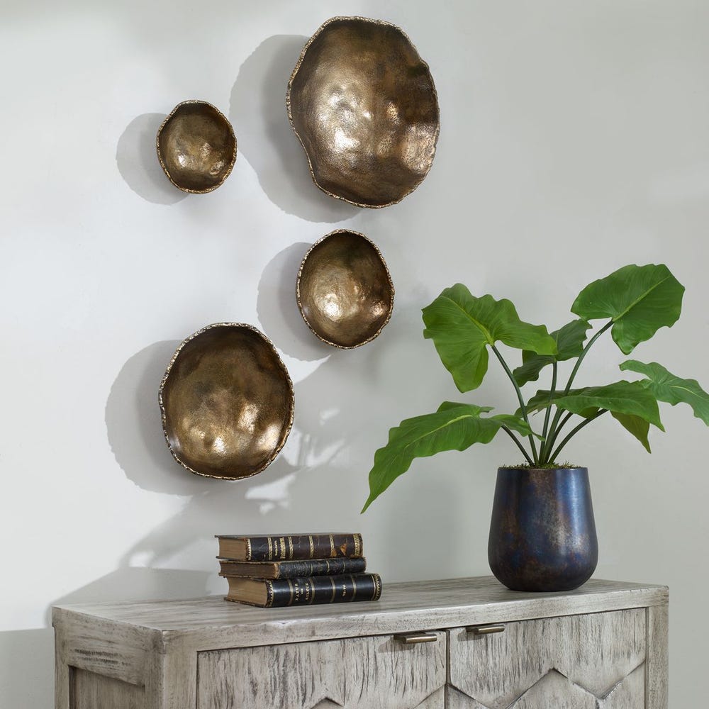 Lucky Coins Outdoor Metal Wall Decor, S/4