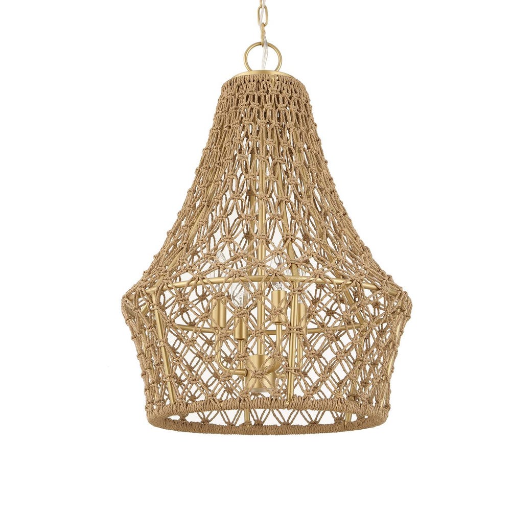 Macrame, 4 Lt Pendant