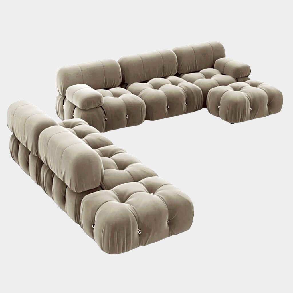 Mario Bellini Velvet Sofa - Middle Module (Reproduction)