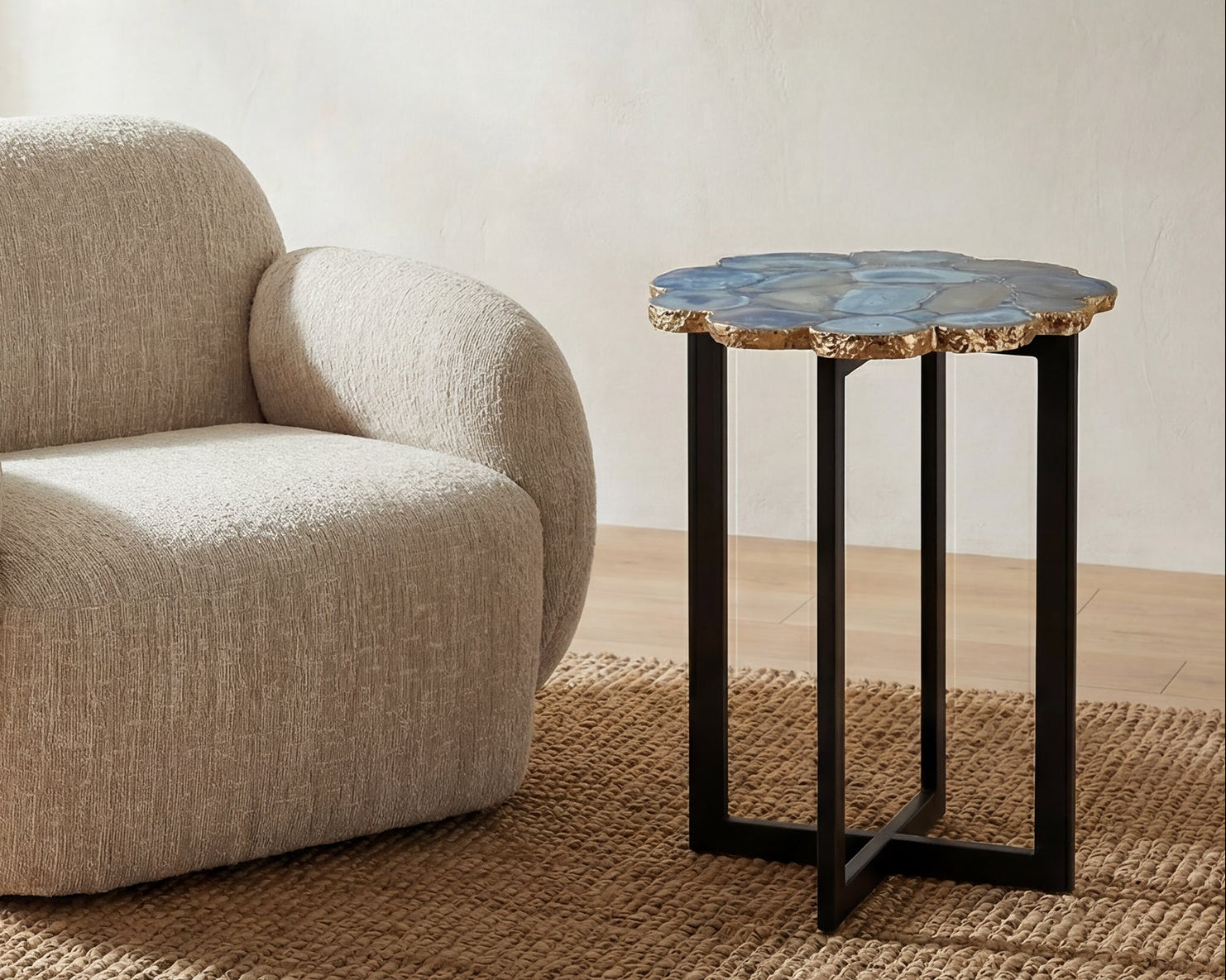 Azul Agate Accent Table