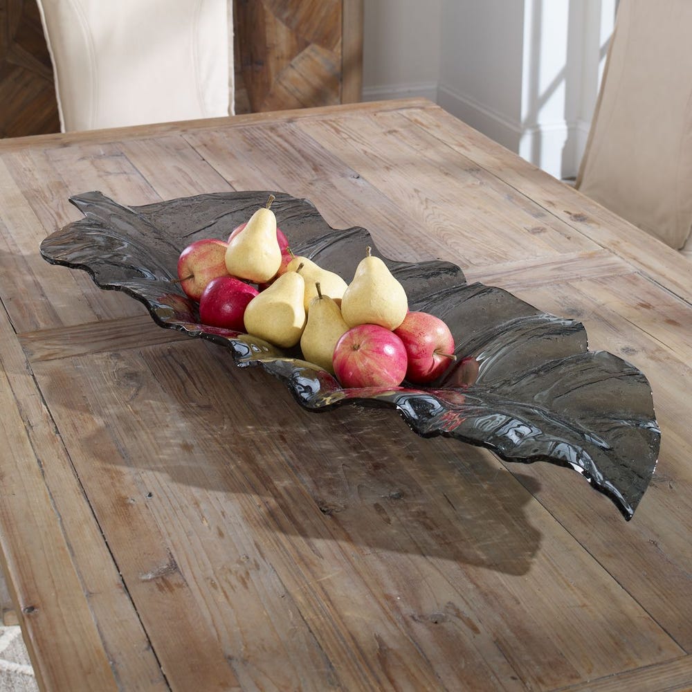 Smoked Leaf Tray