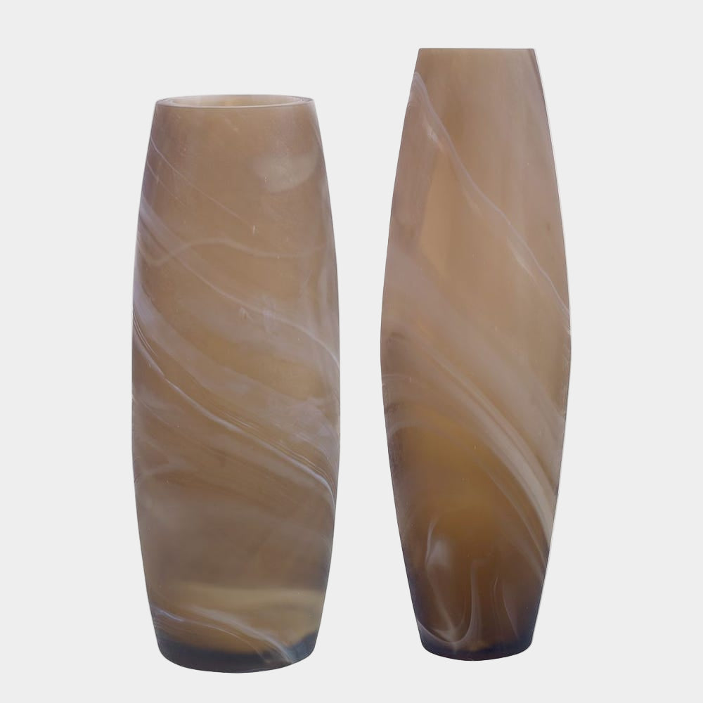 Delicate Swirl Vases, S/2