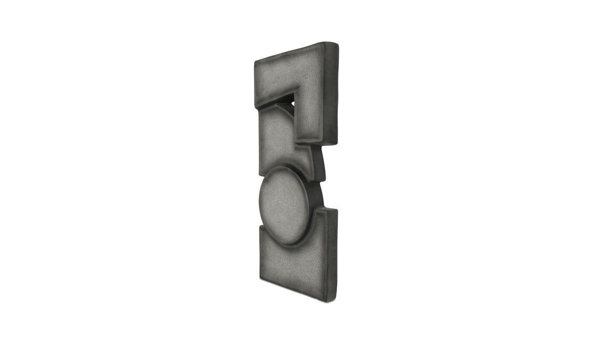 Teo Wall Sculpture Charcoal