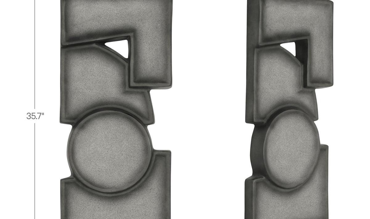 Teo Wall Sculpture Charcoal