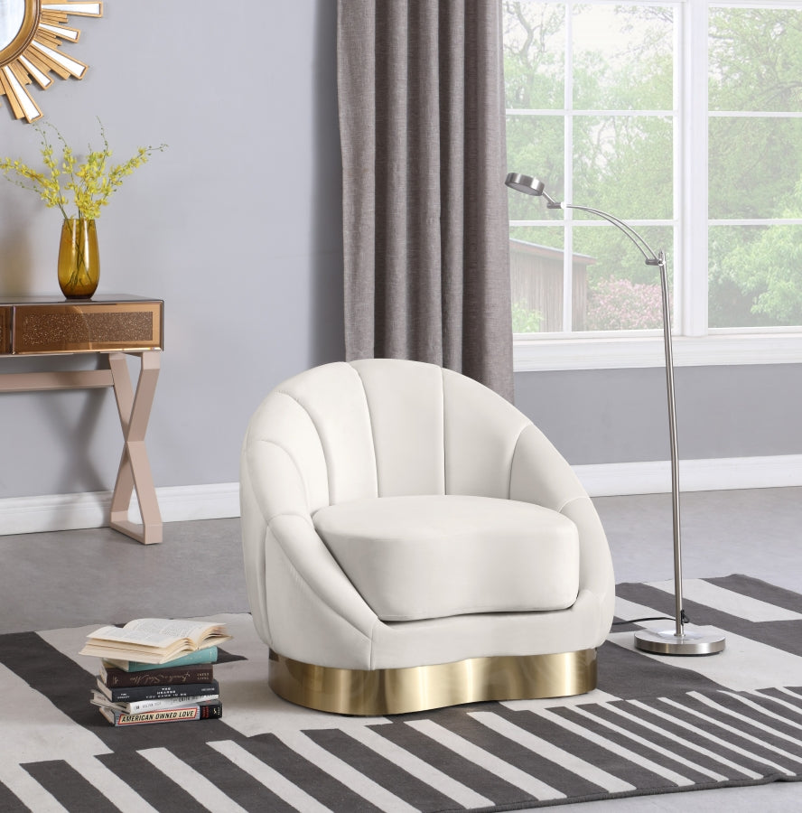 Fauteuil d'appoint rembourré en chenille Vivi 