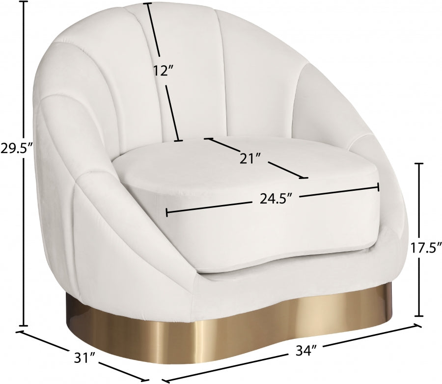 Fauteuil d'appoint rembourré en chenille Vivi 