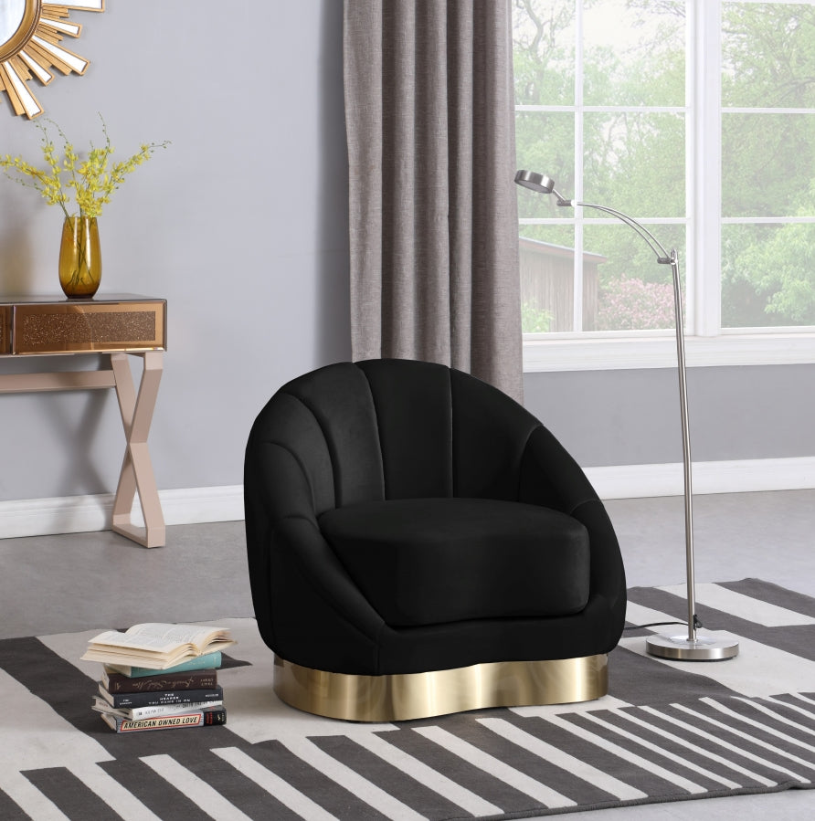 Fauteuil d'appoint rembourré en chenille Vivi 