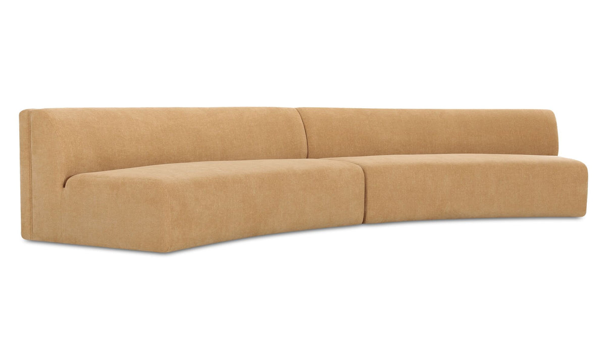 Naomi 2 Piece Concave Modular Sectional