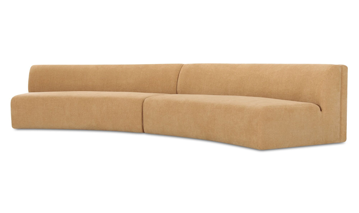 Naomi 2 Piece Concave Modular Sectional