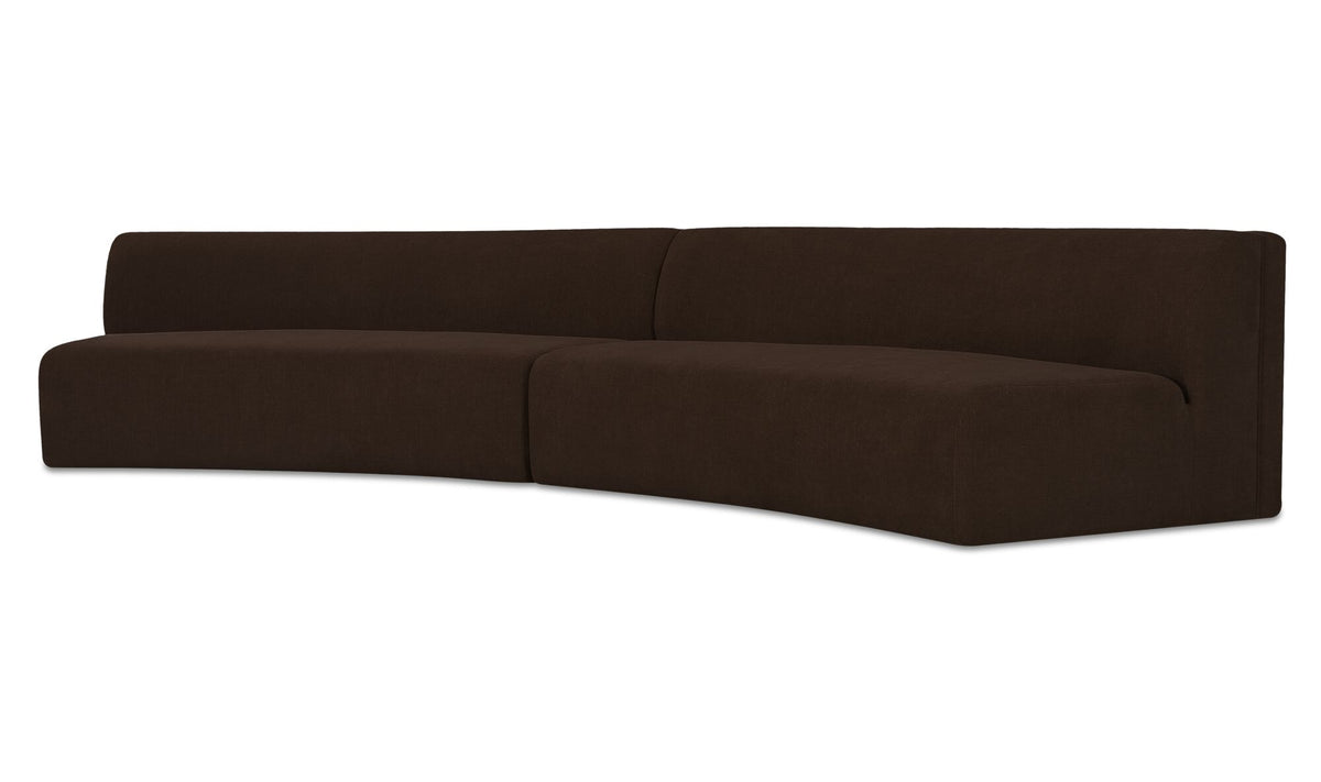 Naomi 2 Piece Concave Modular Sectional