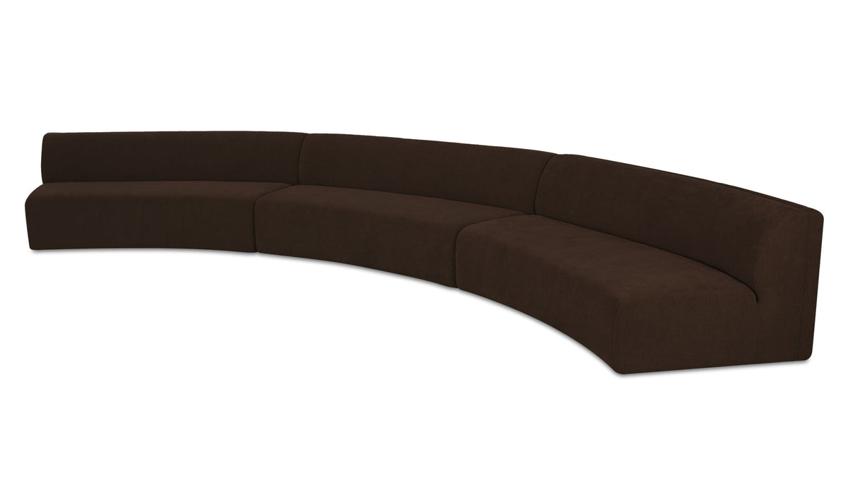 Naomi 3 Piece Concave Modular Sectional