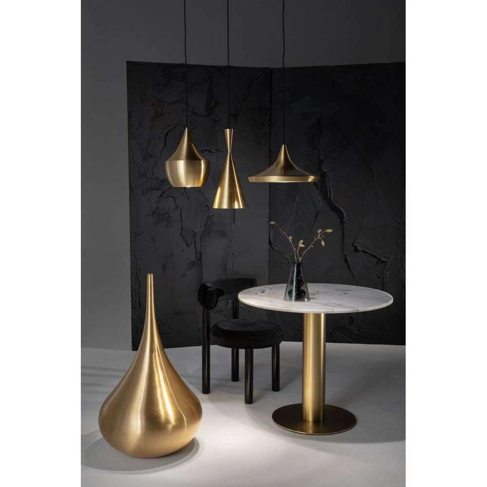 Suspension LED Beat Light Fat en laiton brossé - Tom Dixon 