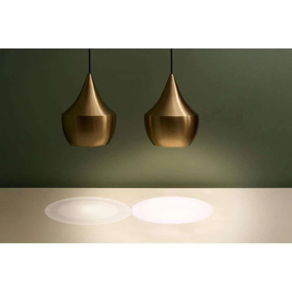 Suspension LED Beat Light Fat en laiton brossé - Tom Dixon 