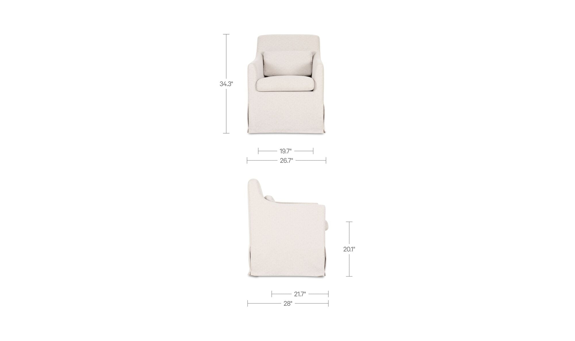Lydia Slipcover Dining Chair