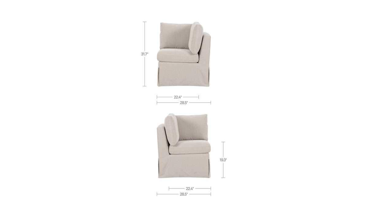 Fable Slipcover Dining Corner Chair