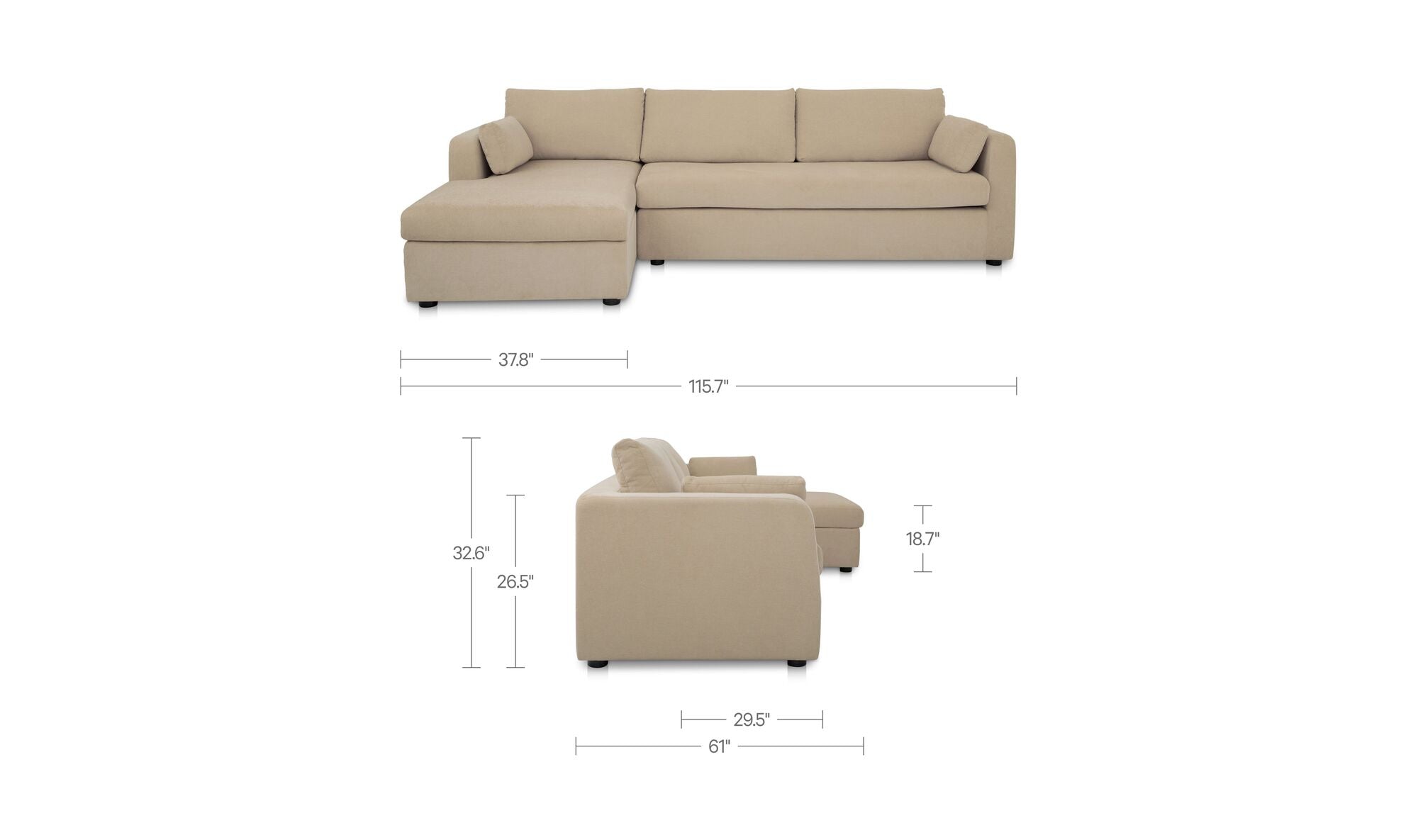 Burrow Sleeper Sectional With Storage Chaise