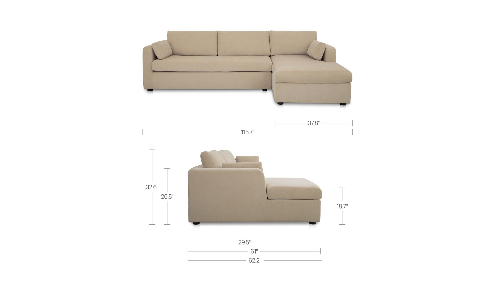 Burrow Sleeper Sectional With Storage Chaise