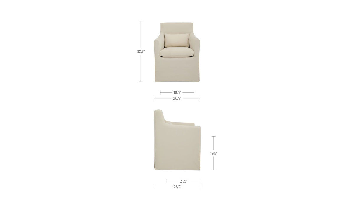 Lydia Outdoor Slipcover Dining Chair
