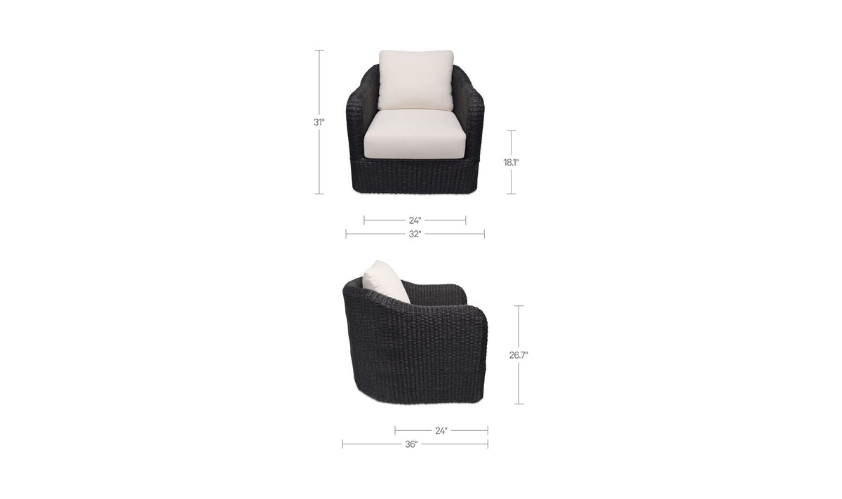 Bodhi Outdoor Swivel Accent Chair